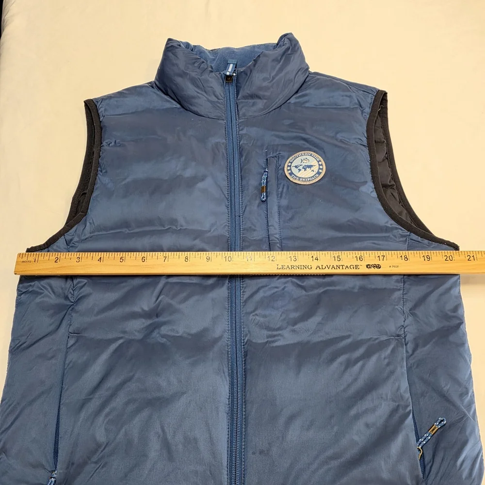 Coastal Prep Southern Tide Down Vest Men S Blue Nylon Goose Down Zip Jacket